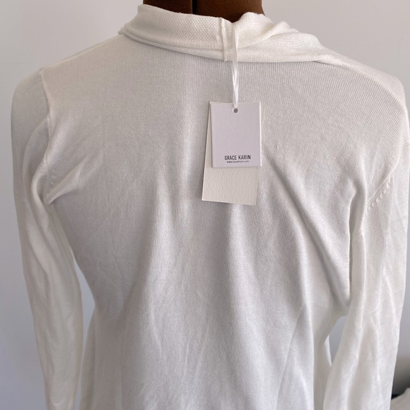 🤍GRACE KARIN🤍Cream long cardigan with pockets! Brand new with tags . Small. - Picture 6 of 13